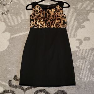 The Limited Collection leopard animal print black sheath dress 2